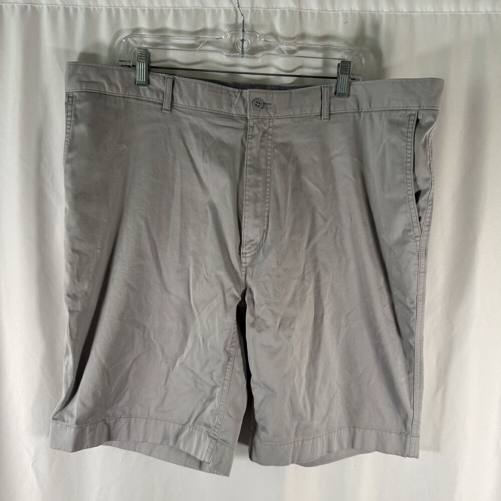 New Cremieux Chino Shorts Men's 42 Khaki Flat Front Cotton Blend 9.5" Inseam